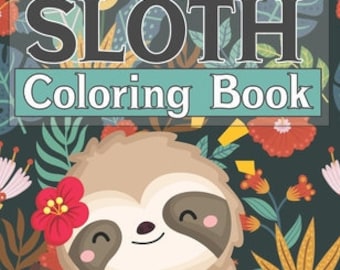 Sloth Coloring Book Etsy Sloth Coloring Book Etsy