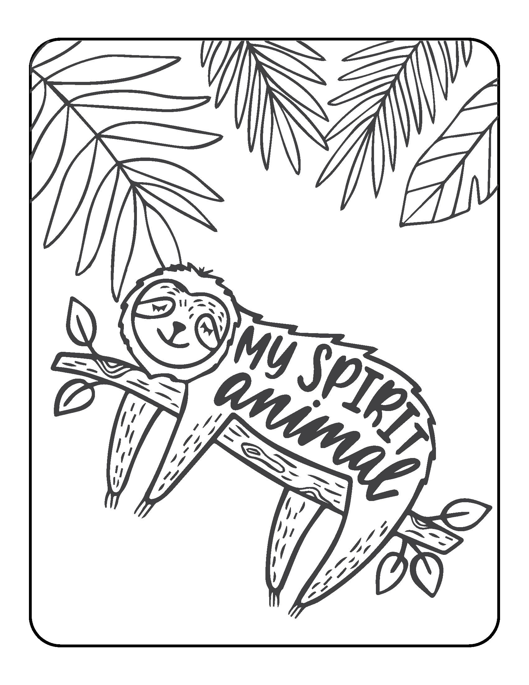 Cute Little Sloth Coloring Book - Etsy UK