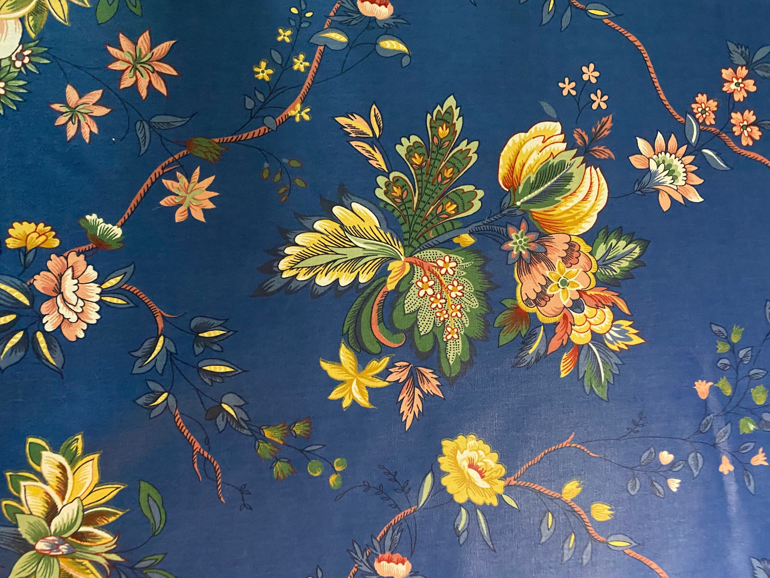 Blue Jacobean Upholstery Fabric Atelier Originals Inc. Etsy Denmark