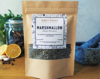 Marshmallow Leaf Dried Herb Tea (Althaea Officinalis)  30g - 200g Free P&P