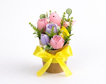Mother's Day gift, Mother's Day present, flowers made of soap, flower arrangements, gift for wife, gift for girlfriend, gift for mother