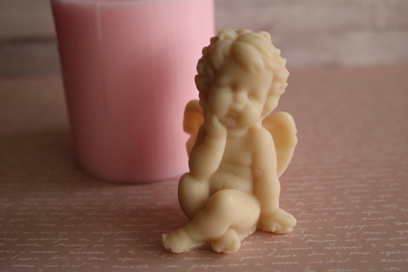 Silikonform Engel Mit Rosen - Für Kerzen, Seifen & DIY Handwerk