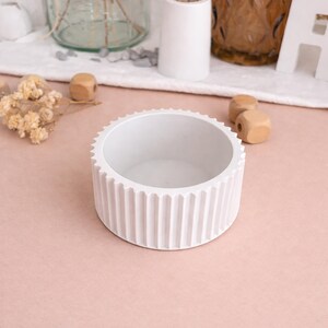 Silicone mold for candle holders, silicone mold for tealight holders, plaster mold, mold for tealight holders, candle holders with grooves image 2