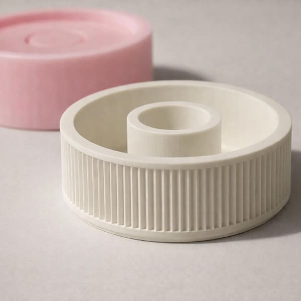 Silicone mold for taper candle holders, plaster mold, candle holder mold, casting mold, table candle holder, taper candle holder, candle holder, candle holder