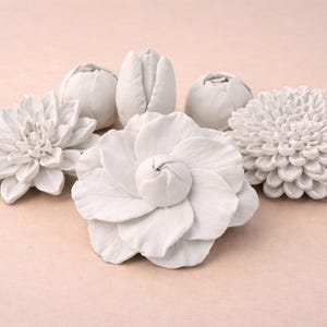 Silicone mold flowers, silicone mold garden, silicone mold summer, casting mold flower, casting mold plaster, plaster mold, realistic flower mold, 3D flowers Set: Alle 5