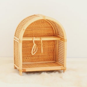 Wendy Puppenschrank / Puppenmöbel / Babyrattan