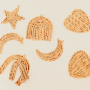 Rotan hangers / houten hangers / boho decor / playgym