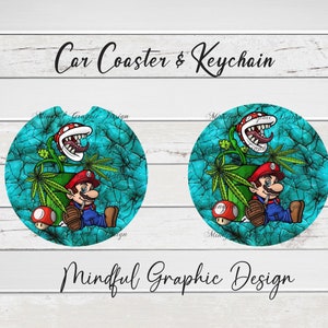 Mario, Hemp, Character, cartoon, Keychain and car coaster, Sublimation, waterslide Digital Download Instant Files PNG, JPG crafting supply