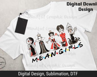 Mean Girls Villains PNG: Sublimation & Waterslide Design (Digital Download)