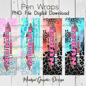 Nurse, Epoxy Pen Wrap, ink joy pen, Digital Download PNG file waterslide, vinyl