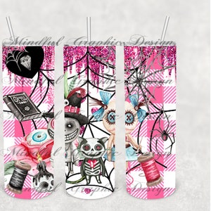 Voodoo Doll,Gothic Valentine&#39;s day, Pink Sublimation Skinny, Tumbler Digital Download Files PNG,JPG