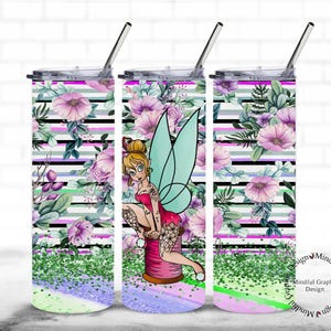 Fairy, Tattoo, Character, 20 oz. tumbler wrap, waterslide, Sublimation, Digital Download, background, digital paper