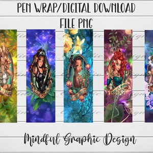 Princess, Character, Epoxy Pen Wrap, ink joy pen, Digital Download PNG file waterslide, vinyl