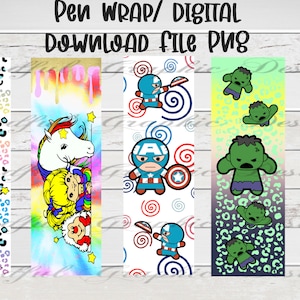 Stripfiguur, epoxy-penomslag, joy-pen met inkt, digitale download png-bestand waterglijbaan, vinyl