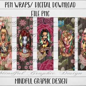 Princess, Character, Epoxy Pen Wrap, ink joy pen, Digital Download PNG file waterslide, vinyl