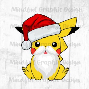 May include: A yellow cartoon character wearing a red Santa hat and a white beard. The character is sitting down with its legs crossed.