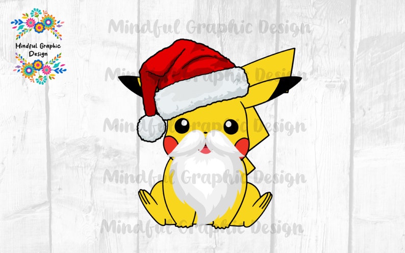 May include: A yellow cartoon character wearing a red Santa hat and a white beard. The character is sitting down with its legs crossed.