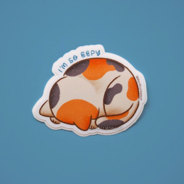 i’m so eepy Cat Vinyl Sticker