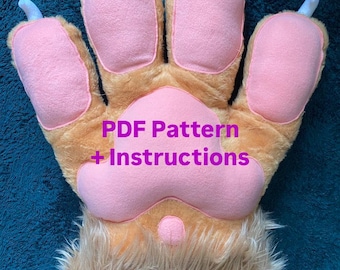 ARTÍCULO DIGITAL - Patrón de almohada grande de Goofy Paw + Instrucciones en PDF