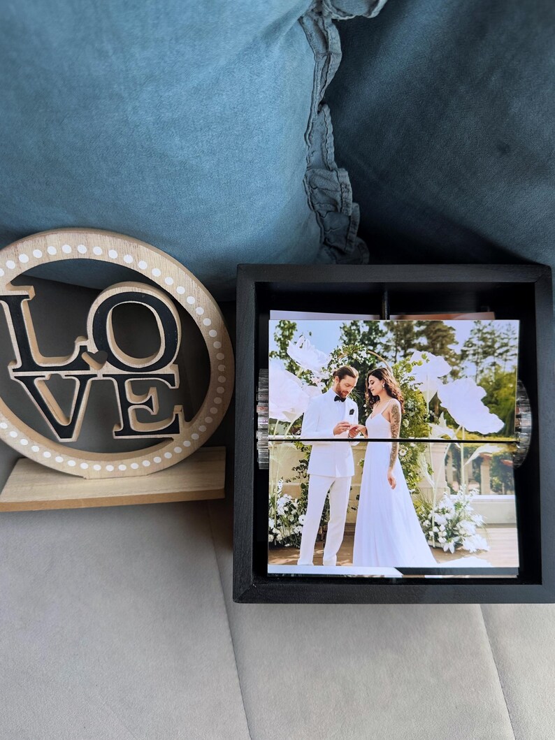 Personalized Wooden Photo Box With 20 Photos, Alder Keepsake Memory ...