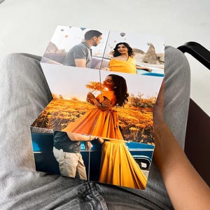 Folding Photo Cube Decoration, Original Photo Display, Custom Photo Cube with Personalized Photos & AR Video Effect, Unique Keepsake Gift