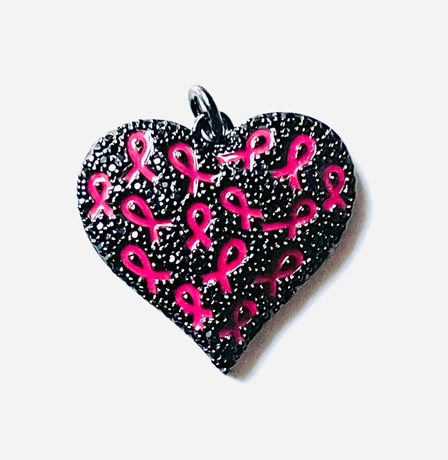 Breast Cancer Awareness Charm Pink Ribbon Charmfight Charm Etsy