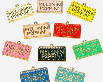 Melanin Charm, Black Girl,Alloy Charm, Gold Charm, BLM, Melanin Charm,Pretty Girl