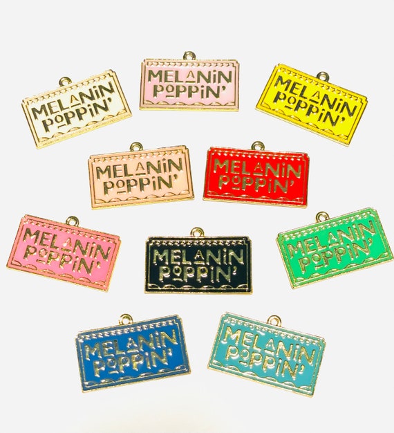 Melanin Charm, Black Girl,alloy Charm, Gold Charm, BLM, Melanin