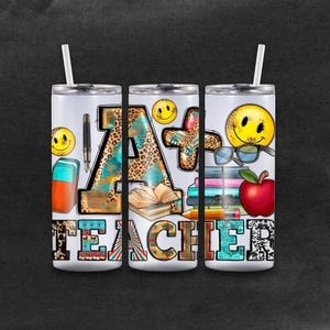 20oz Tumbler, Skinny Tumbler, Sublimation, Tumbler, Teacher Appreciation, Gift, Teacher Tumbler, Stainless Steel, Teacher, 20 oz, Skinny