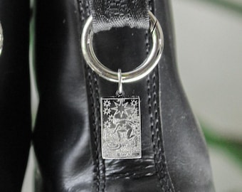 Tarot Star Witchy Boot Charm | Celestial Punk Accessories | Goth Pull Loop Shoe Charm