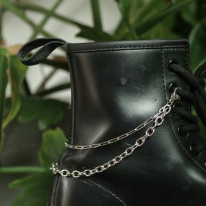 Cable Paperclip Simple Boot Charm Chain | Punk Pull Loop Shoe Accessories