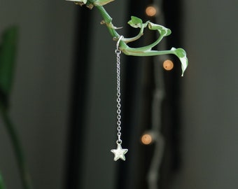 Star plant hanger charm | hanging celestial accessories for houseplant lover gift for pothos or monstera