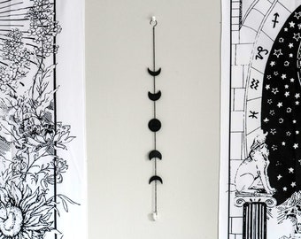 Hanging Moon Phase Wall Decor | Celestial Witch Garland Accessories