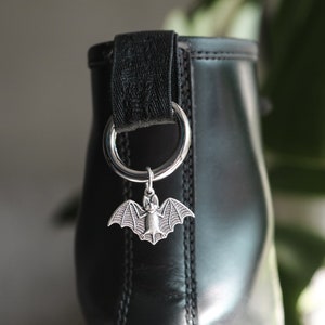 Gothic Bat Boot Charm | Punk Pull Loop Shoe Accessories