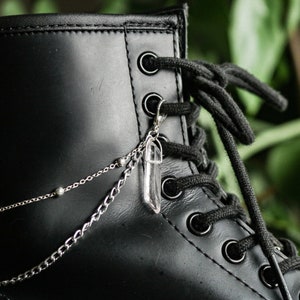 Crystal Boot Chain | Punk Quartz Gothic Charm Shoe Accessories