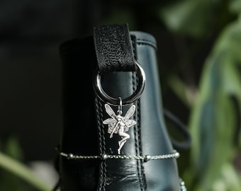 Silver Fairy Boot Charms | Cottagecore Pull Loop Shoe Accessories