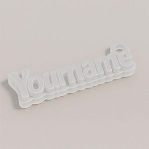 Custom Bouncy Name Keychain – Cute & Colorful 3D Printed Tag – Kids Gift, Backpack Charm