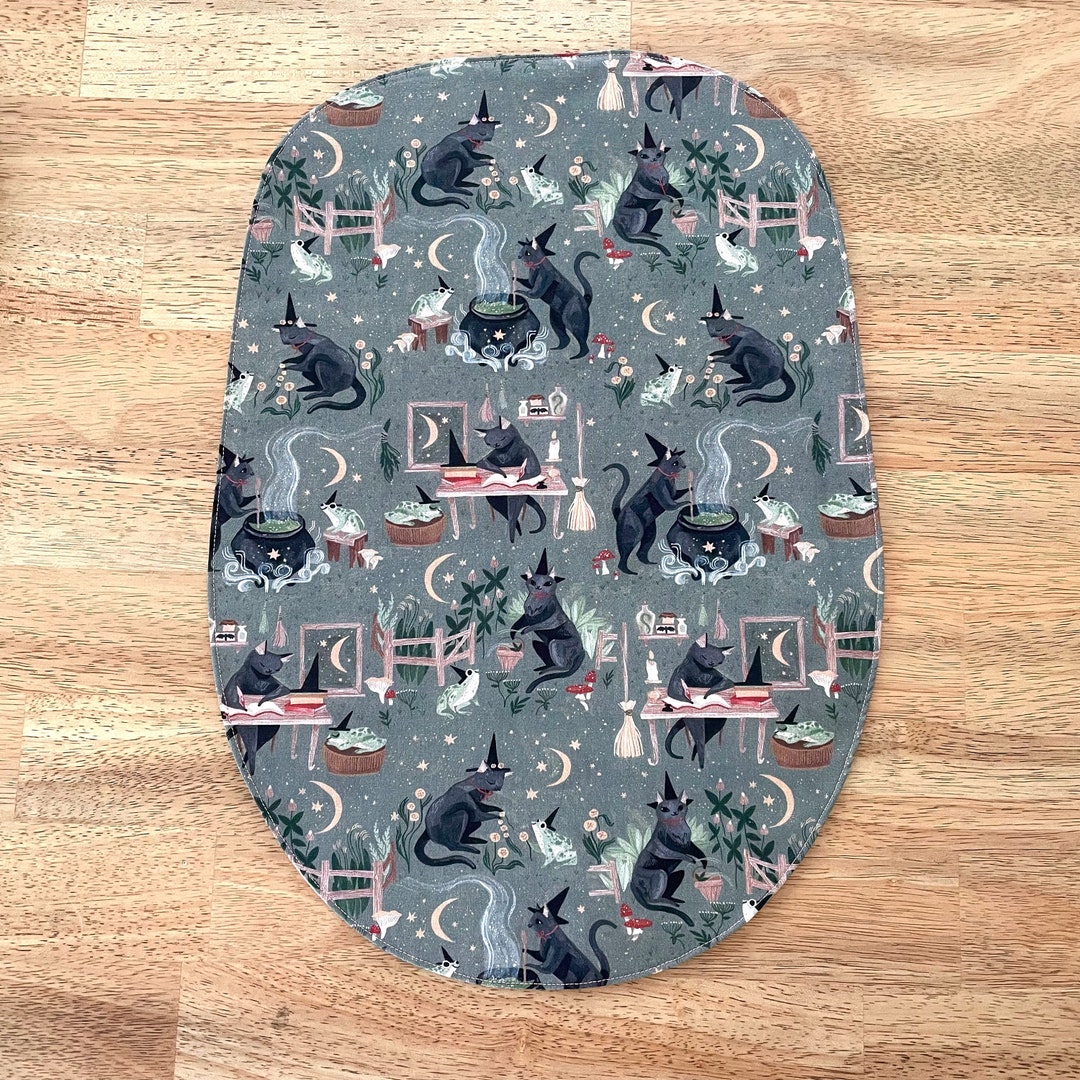 Goth Goblin Cats Stand Mixer Slider Mover Mat Halloween Theme Mixer Mat