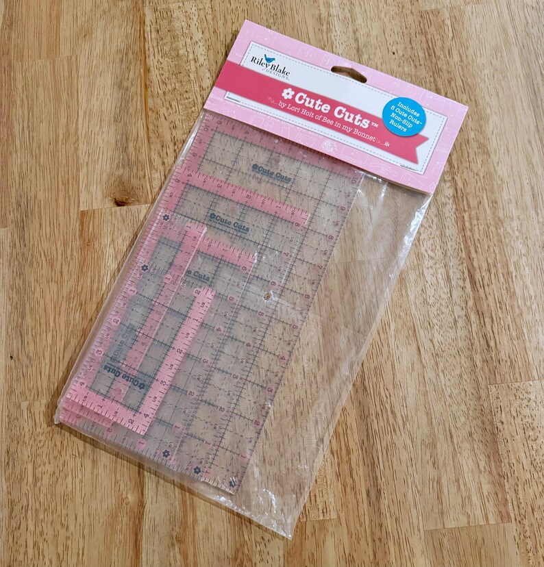 Lori Holt Cute Cuts™ - Paquete de 5 reglas rectangulares - Rosa - Riley Blake Designs imagen 4