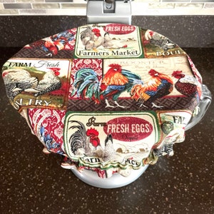 XL Farm Market Bowl Cover | Farm Market Fabric Bowl Cover |  Kitchenaid Mixer Bowl Cover
