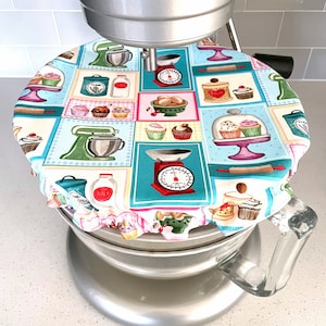 XL Vintage Kitchen Patchwork Mixer Bowl Cover | Kitchenaid Mixer Bowl Cover | Retro Baking Kitchen Bowl Cover