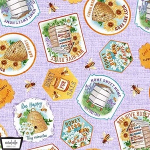 Honey For Sale Fabric Bee Culture Collection DCX11252 Michael Miller Fabric By The Yard