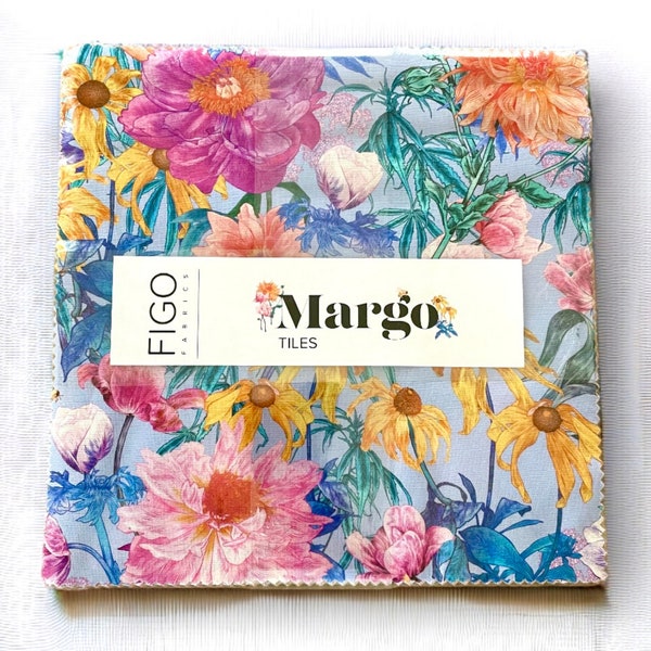 Margo Tiles - Figo Fabrics - 42 pc 10 x 10in  Layer Cake Precut Squares