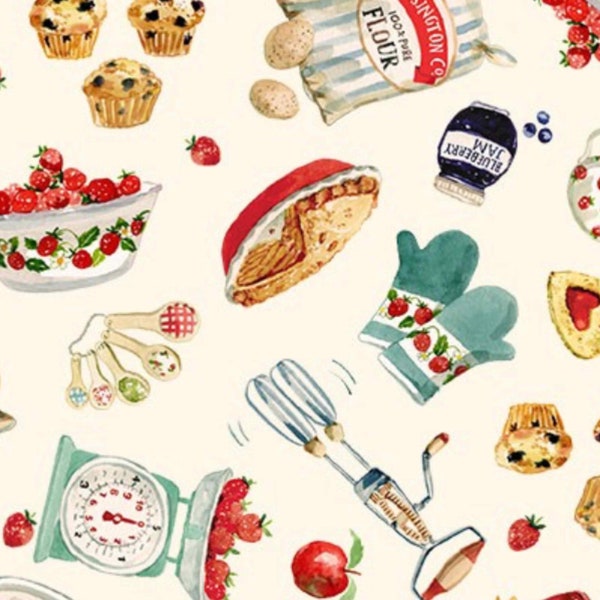 Just Like Granny Michael Miller Fabrics Retro Kitchen Fabric