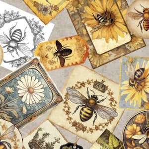 Bee Collage - Queen Bee Collection - QTFabrics