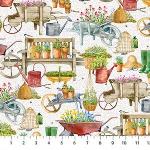 Garden Feature Fabric Plant With Love Collection Northcott Fabrics