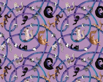 Celtic Cats - Lilac - Riley Blake Designs - Fabric By The Yard