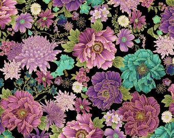 Packed Asian Floral - Shizuka Collection - Chong A Hwang - Timeless Treasures