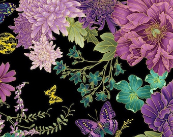 Asian Floral and Butterflies - Shizuka Collection - Chong A Hwang - Timeless Treasures