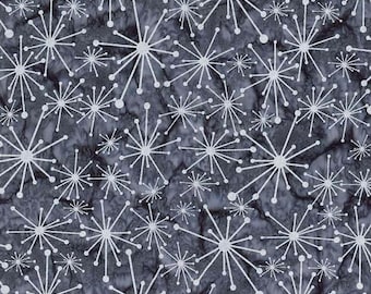 Expressions Batiks - Retro Revival - Metallic Charcoal